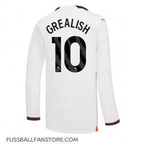 Manchester City Jack Grealish #10 Replik Auswärtstrikot 2023-24 Langarm